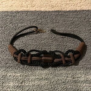 Elegant Black and Brown Women's Belt by Leather Shop